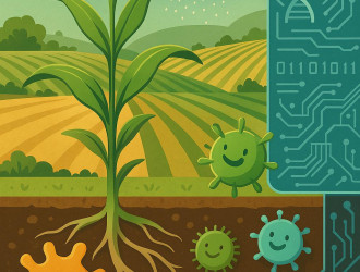 A vibrant digital illustration showcases sustainab compressed